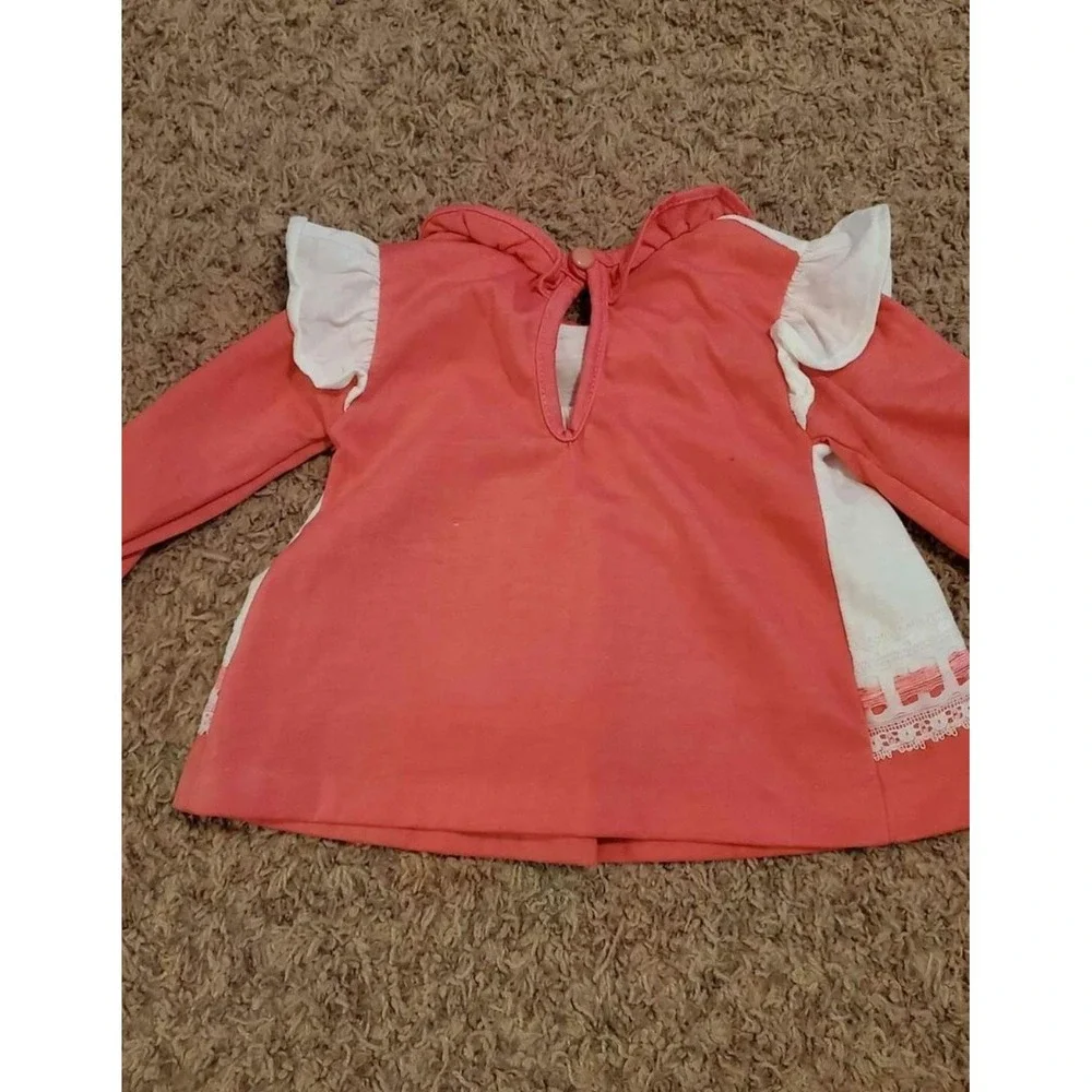 Vintage Red And White Penneypet Girls Blouse Shirt 1t doll shirt‎